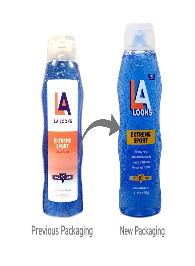 L.A. Looks LA Looks Extreme Sport Hair Gel, All-Day Hold, Humidity Resistant, Alcohol Free, Hold Level 10, 20 oz (Pack of 3) - Image 5